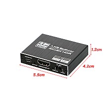 Mini Active HDMI Splitter 1X2 เวอร์ชั่น 2.0 4K@60Hz