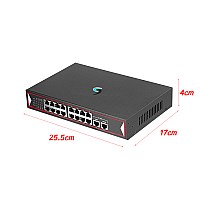 10/100M PoE Switch 16 Port + 2GE (Small)