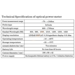 เครื่องวัดแสงไฟเบอร์ออฟติก Power Meter  เครื่องวัดแสงไฟเบอร์ออฟติก Power Meter