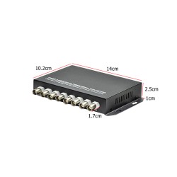 Fiber Optic Video Converter 8 Channel 720p