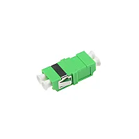 ตัวต่อหัวไฟเบอร์ LC-LC (APC) DX SM GREEN