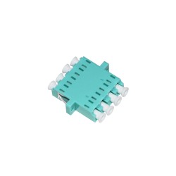 ตัวต่อหัวไฟเบอร์ LC-LC (UPC) Quad MM OM3 ตัวต่อหัวไฟเบอร์ LC-LC (UPC) Quad MM OM3