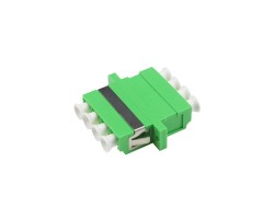 ตัวต่อหัวไฟเบอร์ LC-LC (APC) Quad SM GREEN