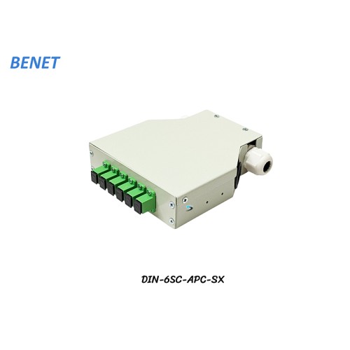 DIN Rail Terminal Box SC/APC Indoor 6 Core
