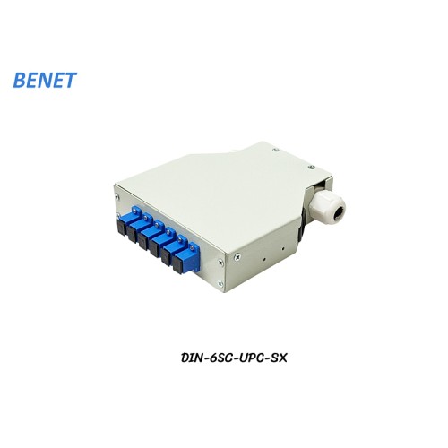 DIN Rail Terminal Box SC/UPC Indoor 6 Core