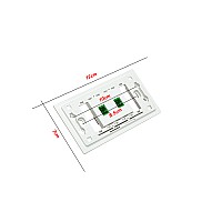 หน้ากากบล็อกไฟเบอร์ 2X4 พร้อมช่องเสียบ SC/APC SX 2 ช่อง