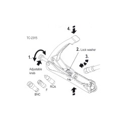 LINK คีมอัดหัว BNC, RG6 ชนิดกันน้ำ รุ่น TC-2315 LINK คีมอัดหัว BNC, RG6 ชนิดกันน้ำ รุ่น TC-2315