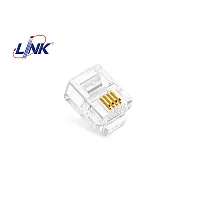 LINK | หัวโทรศัพท์ 4 Core (RJ11) รุ่น UL-3011 (10pcs)