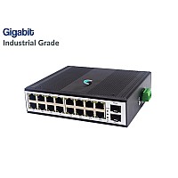 Gigabit Industrial Switch HUB 16 LAN + 2SFP