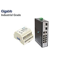 Gigabit IND Switch HUB 10 LAN + 2SFP (Full)