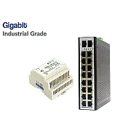 Gigabit IND Switch 16 Port + 2SFP Port (IND Power) Gigabit IND Switch 16 Port + 2SFP Port (IND Power)
