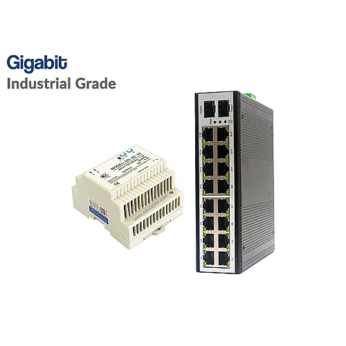 Gigabit IND Switch 16 Port + 2SFP Port (IND Power)