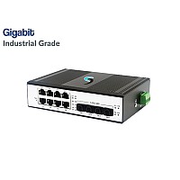 Gigabit Industrial Switch HUB 8 LAN + 4SFP