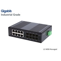 L2 Managed Gigabit IND Switch 8 Port + 8 SFP Port