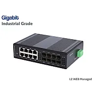 Industrial Gigabit Switch 8 Port + 8SFP Port (Managed) Industrial Gigabit Switch 8 Port + 8SFP Port (Managed)