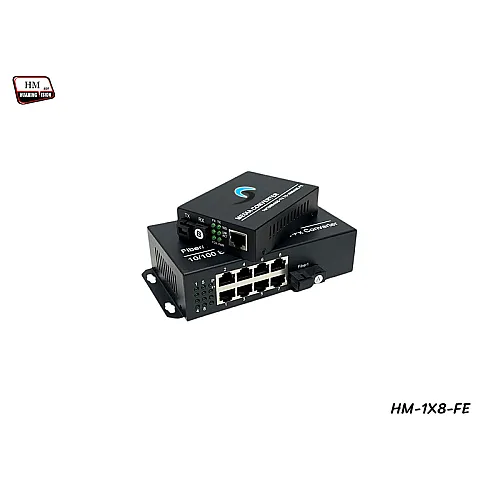 10/100 Fiber PoE Switch 1X8 Port 20KM