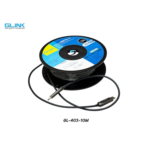 สาย HDMI ไฟเบอร์ออฟติก GLINK 4K@60Hz ยาว 10 เมตร