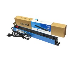 GLINK ปลั๊กไฟ 8 ช่อง สำหรับตู้แร็ค รุ่น GPDU-09B