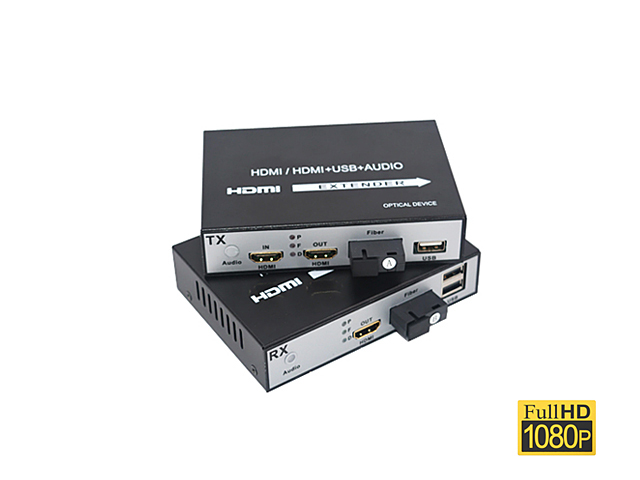 HDMI FIBER Extender 1080p + USB 20KM (Loop)