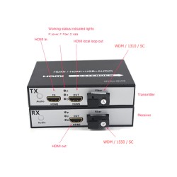 HDMI To Fiber Extender 1080p 20KM (Loop Out)