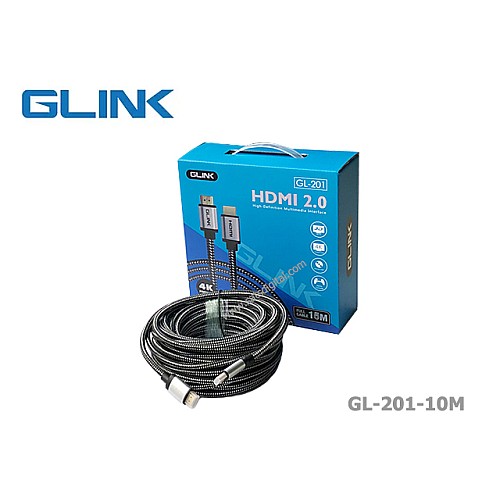 สาย HDMI GLINK เวอร์ชั่น 2.0 4K@60Hz ระยะ 10 เมตร