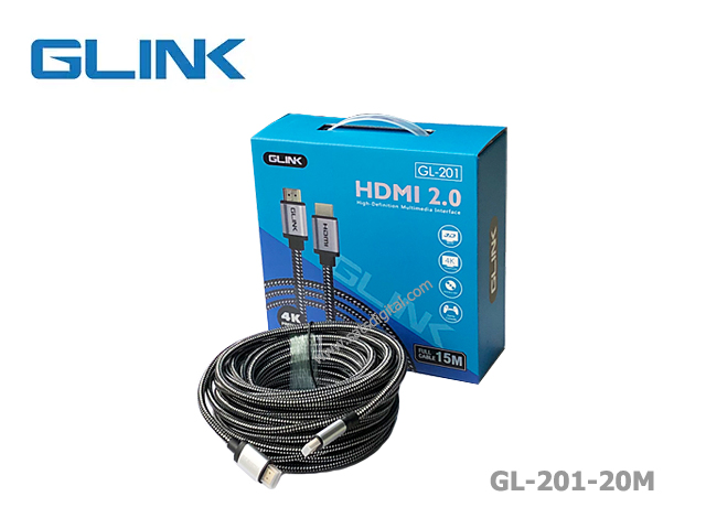 GLINK สาย HDMI เวอร์ชั่น 2.0 4K@60Hz (20M)