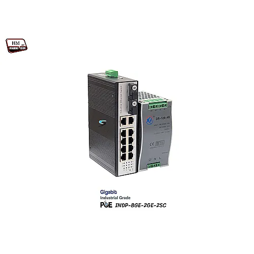 Gigabit IND PoE Switch 8 Port + 2GE + 2SC (IND Power)