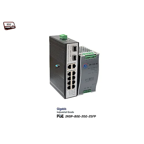 Gigabit IND PoE Switch 8 Port + 2GE + 2SFP Port (IND Power)