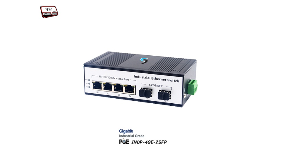 Gigabit Industrial PoE 4 Port + 2 SFP Uplink