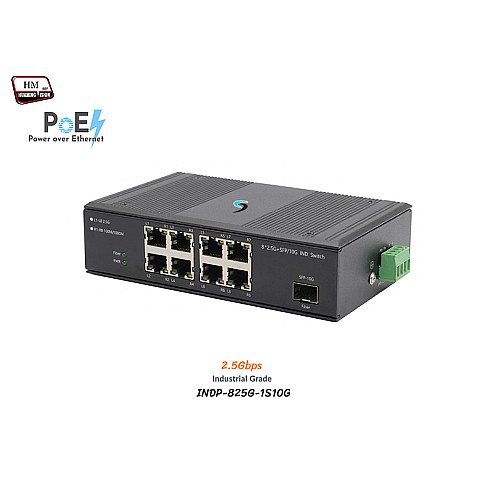 Industrial PoE Switch 2.5G 8-Port + 1SFP 10G Port