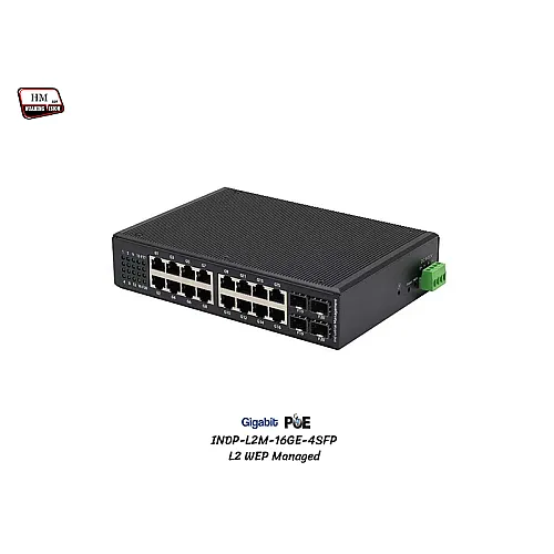 Industrial Gigabit PoE Switch 16 Port + 4SFP (Managed)