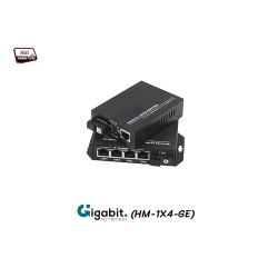 Gigabit Media Converter 1X4 Port SM BIDI 3KM