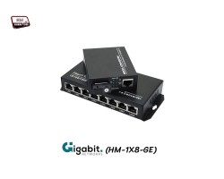 Gigabit Media Converter 1X8 Port SM BIDI 3KM