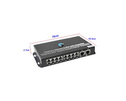 PCM Voice 8 Phone + 2 LAN 10/100 To Fiber Optic