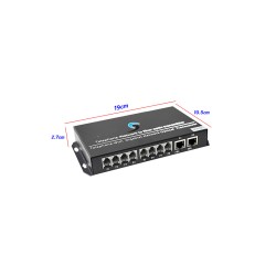 PCM Voice 8 Channel + 2 LAN /100 To Fiber Converter