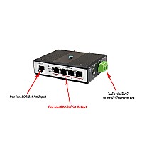 10/100 Industrial PoE Extender IN1 OUT4