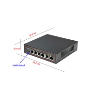 Gigabit PoE Switch 4 Port + 2 LAN GE Uplink
