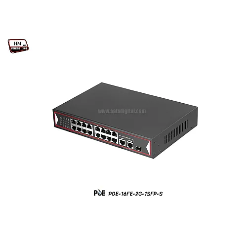POE Switch 16 Port 10/100 + 2GE + 1SFP Port (small)