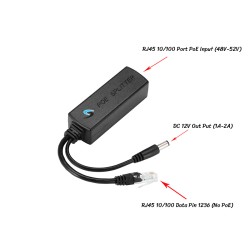Active PoE Splitter 10/100M 48V To 12V Active PoE Splitter 10/100M 48V To 12V