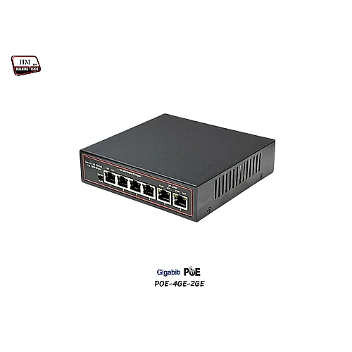 Gigabit PoE Switch 4 Port (VLAN) + 2GE