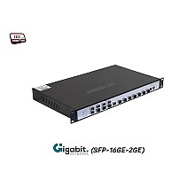 Gigabit FIBER SFP Switch 16 Port + 2 Gigabit Uplink