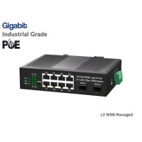 Managed L2 Gigabit IND PoE 8 Port + 2 SFP Uplink Managed L2 Gigabit IND PoE 8 Port + 2 SFP Uplink