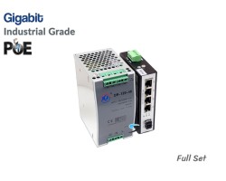 Gigabit Industrial PoE 4 Port + 1 SFP + IND Power