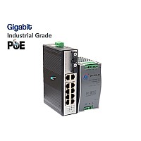 Gigabit IND PoE 8 Port + 2GE + 2SC (Full)