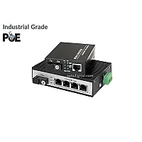 Industrial 10/100 Fiber PoE Switch 1X4 Port 20KM