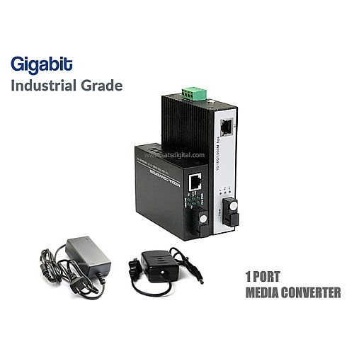 Gigabit IND Fiber Media Converter WDM 20km