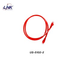 สายแลน Cat6 สำเร็จรูป 2 เมตร สีแดง LINK รุ่น US-5102-2