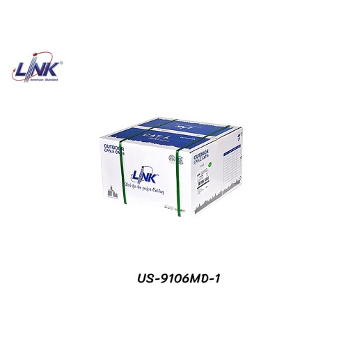 สายแลน CAT6 100 เมตร Outdoor มีสลิง LINK รุ่น US-9106MD-1
