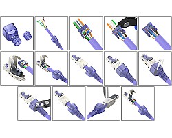 หัวแลน Cat7 FTP สำหรับสายแบบมีชีลด์