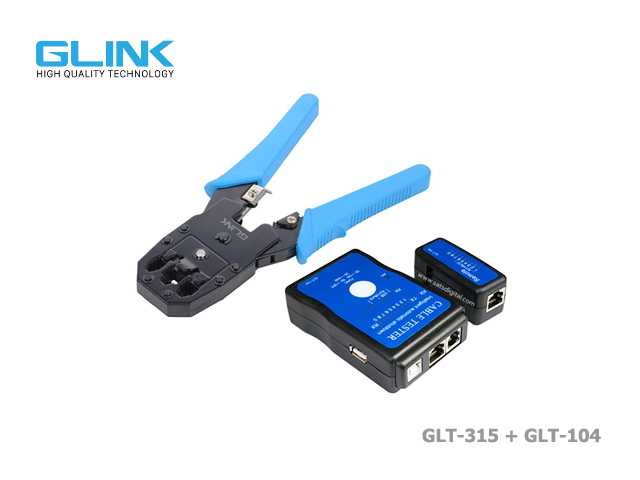 GLINK คีมย้ำหัว + ตัวทดสอบ รุ่น GLT-315 + GLT-104